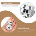 thumbnail image 4 of 12pcs Mini Silver Disco Ornaments for Xmas Tree, 4 of 7