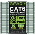 thumbnail image 1 of Cable Ethernet Cat 6 GEARit de 15 cm, paquete de 100, verde, 1 of 7
