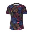 thumbnail image 5 of Wukai Colorful Shells Print Men's Short-Sleeved Mesh T-Shirt,Quick-Dry Short Sleeve Workout T-Shirt-4X-Large, 5 of 8