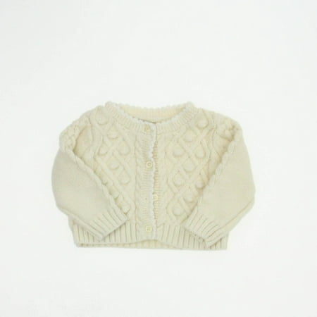 

Pre-owned Gap Girls Ivory Cardigan size: 3-6 Months