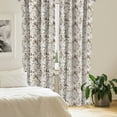 thumbnail image 2 of Ambesonne Chocolate Curtains, Classic Floral Motifs, Pair of 28"x63", Brown White, 2 of 5
