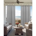 thumbnail image 4 of Gray Striped Blackout Curtains 39 Inches Long for Bedroom, Modern Minimalist Vertical Stripes Lines Thermal Insulated Room Darkening Black Out Window Curtain Panels Grommet Drapes for Living Room, 4 of 8