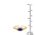 thumbnail image 5 of Aonejewelry 1.00 Carat Round Tanzanite and Halo Diamond Ring in 10K Solid Rose, White & Yellow Gold, 5 of 8