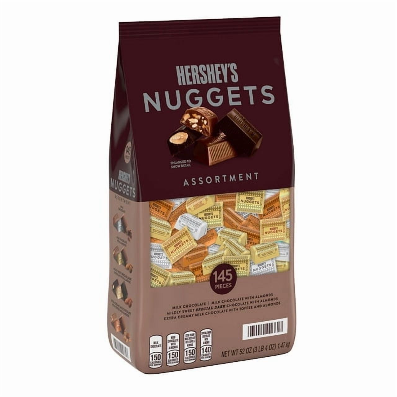 HERSHEY'S NUGGETS Assorted Chocolate Candy, 145 pcs. With White Bowl By OMA