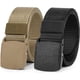 thumbnail image 2 of 2pcs Tactical Nylon Belt for Men, Preppy Style Canvas Webbing with Square Plastic Buckle, Large Size Outdoor Web Belts for Snow Pants, Fits 40 Inch Waist, 2 of 4