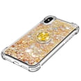 thumbnail image 5 of Funda para iPhone X/iPhone XS con Brillo Líquido Flotante, Purpurina, Parachoques y Anillo Giratorio Soporte, 5 of 5