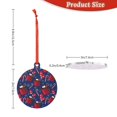 thumbnail image 3 of Sikiie Hot Cocoa Snowflake Mittens Acrylic Christmas Ornament Pendant Christmas Ornaments Hanging Ornament for Christmas Winter New Year Party -Round Shape, 3 of 7