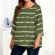 thumbnail image 2 of TaTaai Women's Gradient Print Long Sleeved T-shirt, Plus Size Round Neck Top, Lightweight Soft Design, All Seasons Wear, Casual Daily Party Work Dating Home Outfit Gift, 2 of 6