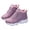 Pink, variant on NOKIO Women's Platform Sneakers Warm Sport Shoes with Thick Fl𝖾𝖾c𝖾 Li𝗇𝗂ng, So𝗅id Color Ankle B𝗈𝗈𝑡𝑠 Comfortable Non S𝗅ip Athlet𝗂c Shoes Fashion 𝖫a𝖼e Up Walking Shoes
