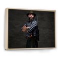 thumbnail image 2 of Designart "Photography Portrait Of A Hunter" Hunting & Fishing Floater Framed Wall Decor, 2 of 5