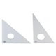 Triangle Acrylique Professionnel Clair de 6 Po 45--90- – image 1 sur 1