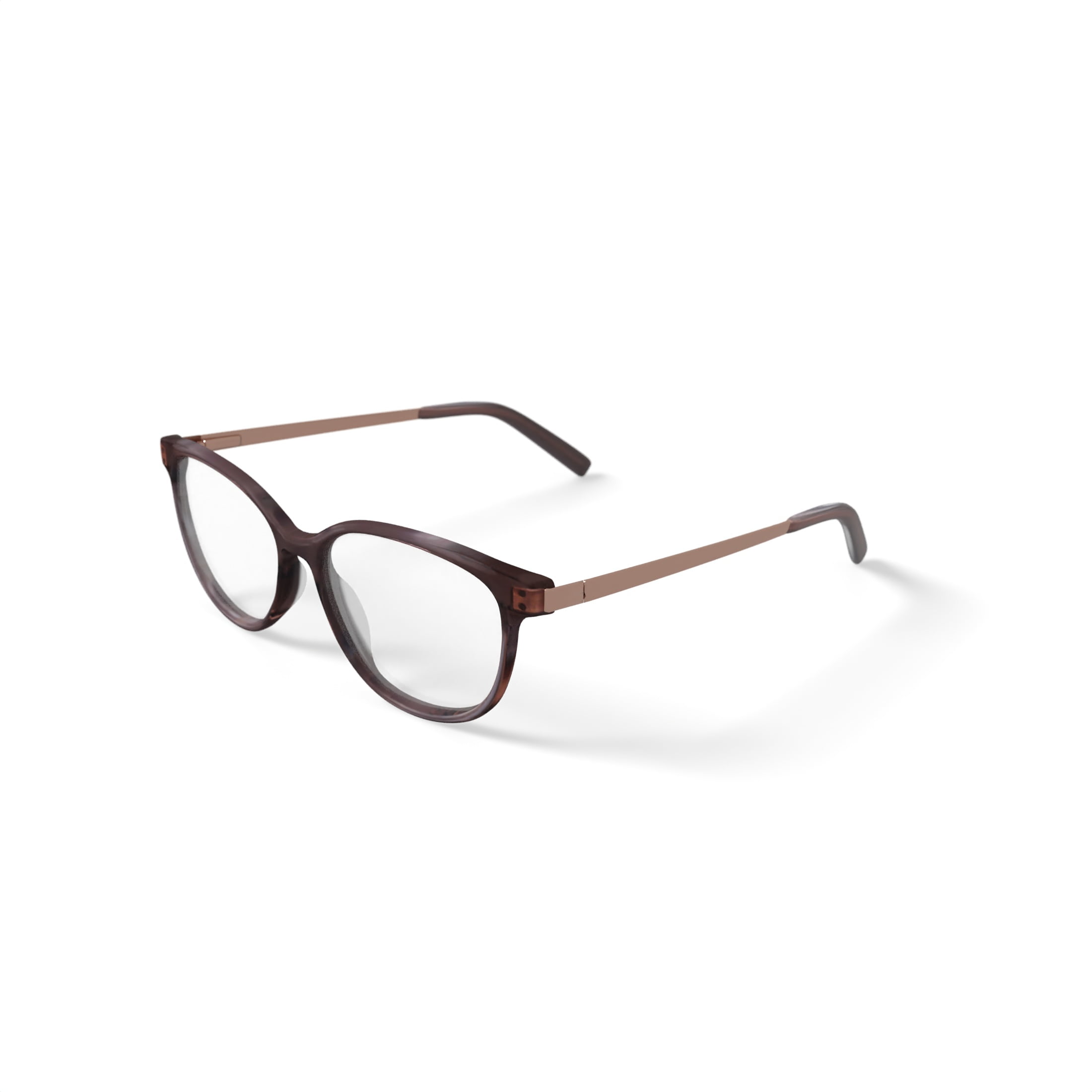Bio Eyes Women's BE222 Calla Round Prescription Eyeglasses with Case, Brown