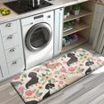 thumbnail image 3 of Dachshund and Flower Kitchen Rug Mat,Kitchen Runner Rugs Non Skid Washable,Decorative Kitchen Floor Mats for Kitchen,Sink,Laundry,17"x47.2", 3 of 7
