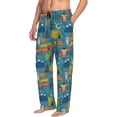 thumbnail image 6 of Logiee Animals In Camping Print Pajama Pants for Men,Men’s Pajama Bottoms,Mens PJ Pants with Pockets & Button Fly-Large, 6 of 6