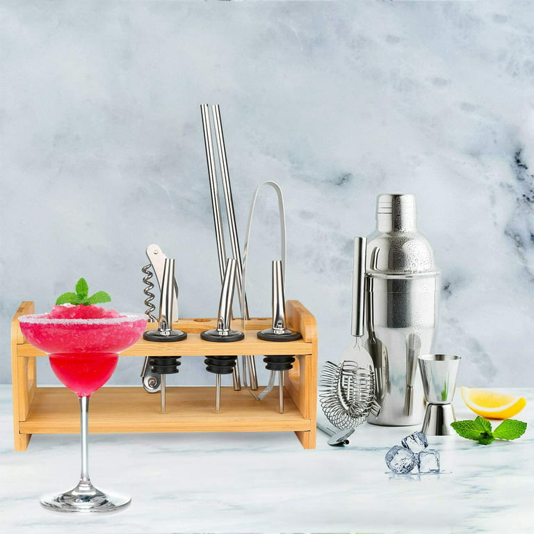 LLGLTOMO 13 Pcs Cocktail Shakers Bar Set, 24oz Perfect Home Bar Tools with  Shaker, Strainer, Opener for Kitchen Home Drinks Cocktail Maker Stand 