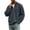 (New12)Gray, variant on Thousandth Men's Half Zip Shirts Trendy Corduroy Pullover Tops Casual Long Sleeve with Kangaroo Pocket Everyday Sportswear