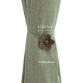 thumbnail image 6 of Lewondr Vintage Magnetic Curtain Tieback,2 PCS Resin Flower Curtain Ties and Holdback Window Curtain Tie Back for Home Decorative, Coffee, 6 of 8