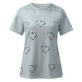 thumbnail image 4 of Aloohaidyvio Tops,Women Casual Tops Round-Neck Lace Hollow Out Short Sleeve Pullover Slimming T-Shirt, 4 of 4