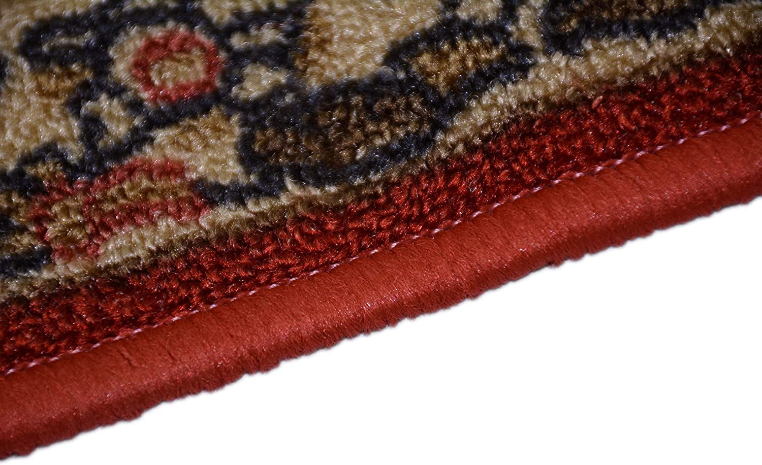 Traditional Medallion Oriental Design Red Color Rug Runner Printed Slip Skid Resistant Rubber Back 2 x 7 Runner Rug(Red, 23" x 7')