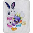 thumbnail image 2 of SKYSONIC Velvet Plush Throw Thermal Blanket - 4x5FT - Rabbit Easter Eggs Printed for Couch Bed Sofa Car, 2 of 5