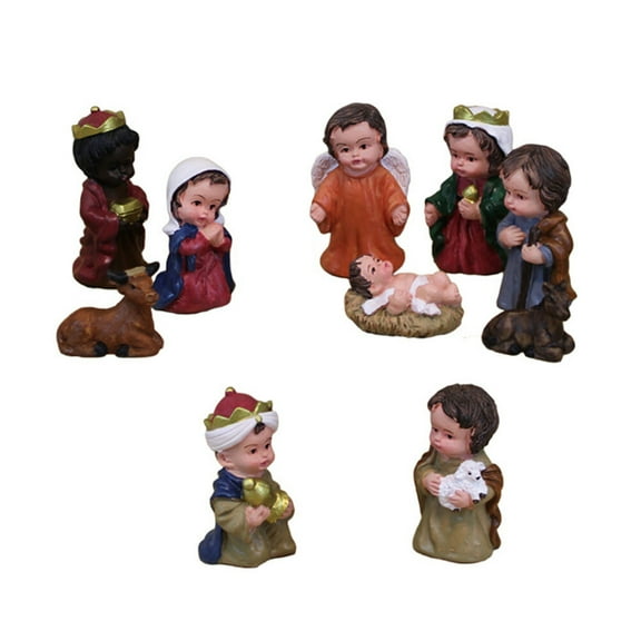 Raindrops  Nativity Figurine Scene Kids Christmas Gifts Indoor Decorations Baby