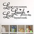 thumbnail image 2 of VICHFA Autocollant Mural Live Laugh Love, Noir, PVC, Inspirant, Décalcomanie Murale, Réutilisable, Imperméable, 2 of 7