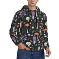 thumbnail image 2 of Lsque Mushrooms Pattern Casual Men's Hoodie,Hooded Sweatshirt with Kangaroo Pocket,Pullover Hoodie-Medium, 2 of 7