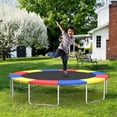 thumbnail image 2 of Gymax Housse de Ressort Universelle pour Trampoline 16 Pi avec Attache à Crochets et Boucles, Imperméable, Multicolore, 2 of 10