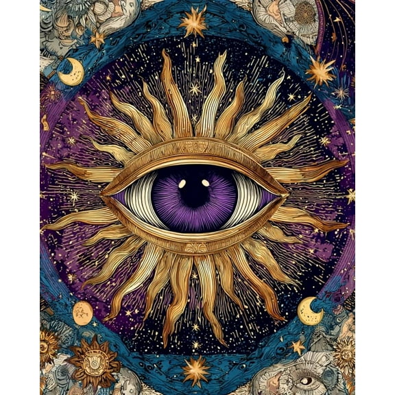 Paint by Numbers for Adults Kids Beginner Cosmic Eye DIY Acrylic Painting by Numbers Kits with Brushes Acrylic Pigment Home Decoration Gifts 16 x 20 inch