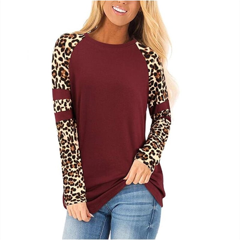 Long Sleeve Pullover Round Neck T-shirt 