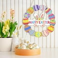 thumbnail image 7 of Qholemyo Wooden Easter Wreath Pendant Easter Hanging Decorations Holiday Front Porch Door Ornament Props, 7 of 7