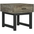 thumbnail image 1 of Ashley Furniture Mondoro 1 Tiroir Table Carrée en Brun Grisâtre, 1 of 5