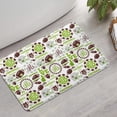 thumbnail image 2 of Green Football Monogram Pattern Bathroom Rugs Mat,Non Slip Microfiber Bathroom Rug,Rubber Backing,Soft Bathroom Mats for Bathroom Floor,Tub and Shower,17x27in(43x68cm), 2 of 4