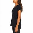 thumbnail image 4 of Banana Republic Women's V-neck Roll Sleeve Tee Shirt Casual Top (Black, Small), 4 of 4