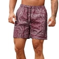 thumbnail image 2 of Casual Shorts for Men 2026 Summer Lightweight Elastic Waist Relaxed Fit Paisley Print Beach Shorts with Pockets, 2 of 8