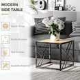 thumbnail image 3 of HOMCOM Modern End Table, Accent Side Table with Metal Frame for Living Room, Black, 3 of 9