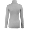 thumbnail image 4 of KOGMO Womens Long Sleeve Solid Basic Fitted Turtleneck Shirt, 4 of 4