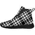 thumbnail image 3 of Aidianart Womens Plaid High Top Sneakers High Top Shoes Size 15.5, 3 of 5