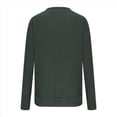 thumbnail image 4 of Camisas de Larga con Cuello en V para Mujer, Blusas Casuales de Otoño, Suéteres Tipo Túnica Ligeros, Blusas de Moda 2025 Verde Oscuro M, 4 of 5