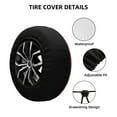 thumbnail image 2 of Logiee Flower White Horse Print Spare Tire Cover, Universal Wheel Protectors,Waterproof Dust-Proof UV Sun Wheel Tire Cover,Fit for SUV, RV, Travel Trailer, Truck-15 inch, 2 of 6