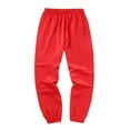 thumbnail image 4 of Hogleaql Men's Tracksuit 2 Piece Hoodie and Sweatpants Solid Color Fleece Pullover Hoodies Joggers Sport Pant Set Sweat Winter Suits with Pockets Red M, 4 of 4