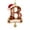 B, variant on Christmas Initial Letter Ornament, Alphabet Santa Hat Holly Bell Christmas Tree Hanging Decoration,A