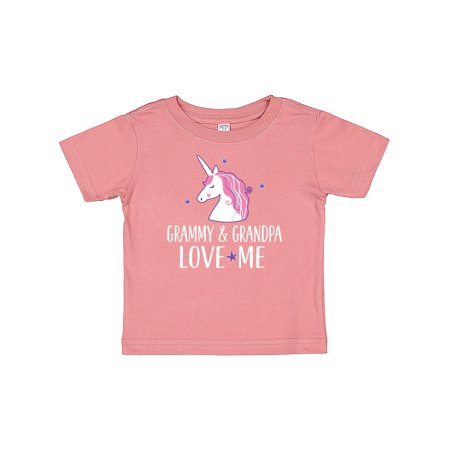 

Inktastic Grammy and Grandpa Love Me Girl Unicorn Outfit Gift Baby Girl T-Shirt