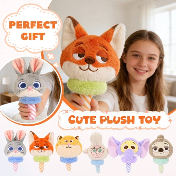 6PCS Zootopia 2 Plush 8inch Main Character Set - Stuffed Animal Movie Toys for Kids and Collectors