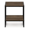 thumbnail image 6 of Furinno Camnus Side Table, 2-Tier Rustic Brown End Table with Metal Frame, Square Night Stand with Open Shelf, Bedside Table, Easy Assembly, for Living Room, Bedroom, Brown Walnut, 6 of 6