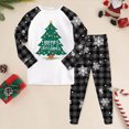 thumbnail image 2 of NOLDARES Boys Clothes for Toddler Kids Fall Winter 2 Pieces Pajamas Set Elastic Long Sleeve Shirt and Pants Sleepwear Pj Clothing Outfit 6-24 Months 2t 3t 4t 5t 6t 7t 8t 9t,White,3-4 Y, 2 of 6