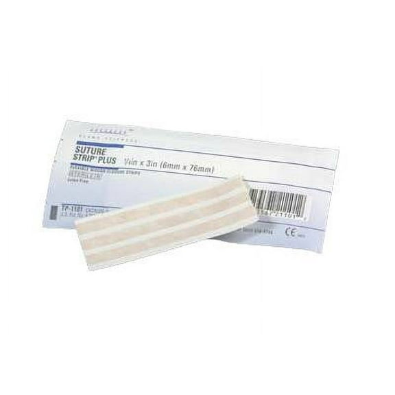 suture strip plus Skin Closure Strip, 1/4 X 1-1/2 Inch Nonwoven Material Flexible Strip Tan, Derma Sciences, TP1104 - Box of 50