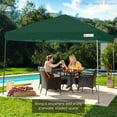 thumbnail image 6 of Best Choice Products 12x12ft Easy Setup Pop Up Canopy w/ 1-Button Setup, Wheeled Case, 4 Weight Bags - Dark Green, 6 of 8