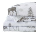 thumbnail image 6 of Great Bay Home Printed Velvet Plush Warm and Cozy Fleece Sheet Set  (Queen, Moose), 6 of 6