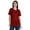 Maroon, variant on Inkmeso Womens Basic Tee Short Sleeve Solid Crew Neck Summer Tshirt Top